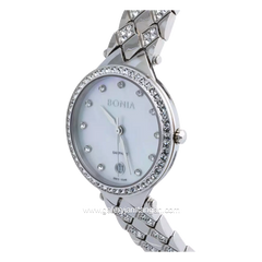 BONIA BNB10348-2357S Silver Dial White MOP Sapphire Crystal Stainless Steel