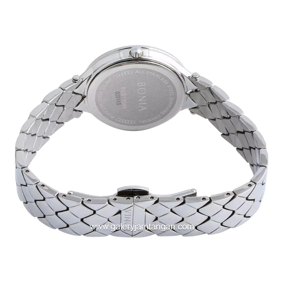 BONIA BNB10348-2357S Silver Dial White MOP Sapphire Crystal Stainless Steel