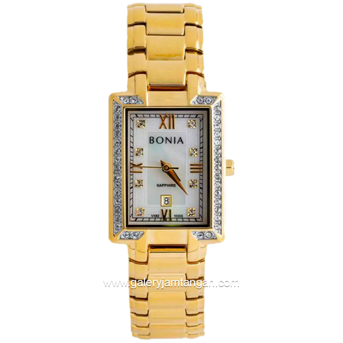 BONIA BNB10355-2253S Gold Dial White Stainless Steel