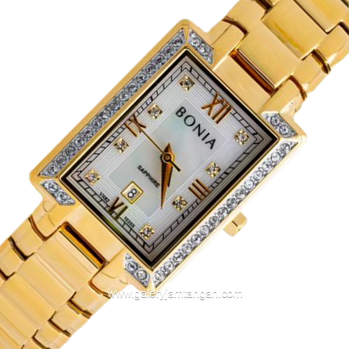 BONIA BNB10355-2253S Gold Dial White Stainless Steel