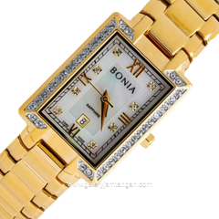 BONIA BNB10355-2253S Gold Dial White Stainless Steel