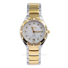BONIA BNB10397-2117S Combination Silver Gold Dial White Sapphire Crystal Stainless Steel