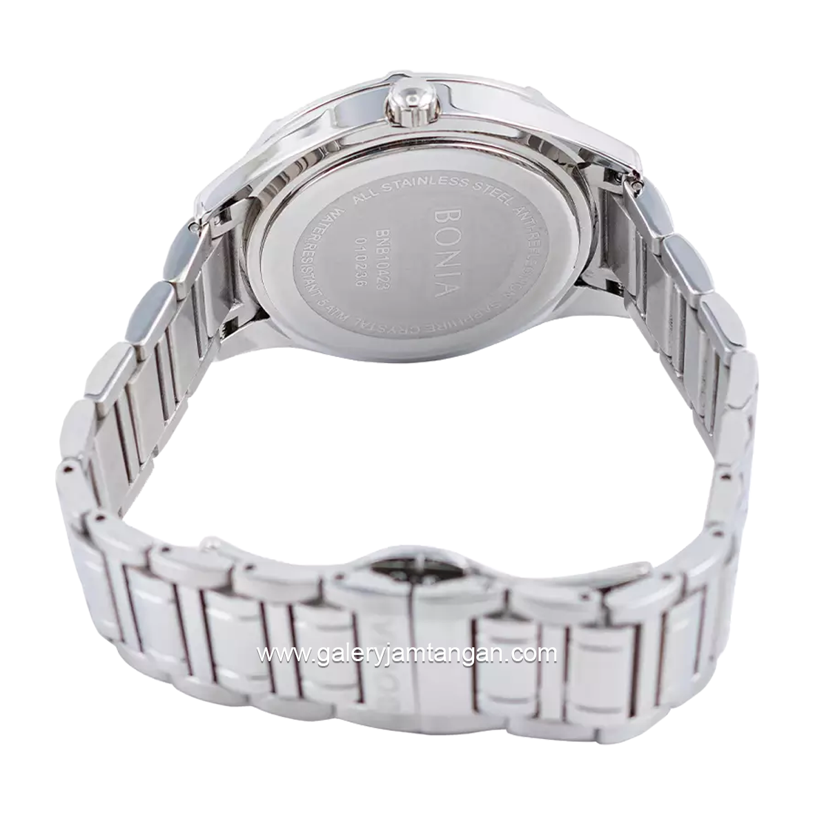 BONIA BNB10423-2353S Silver Dial White Stainless Steel