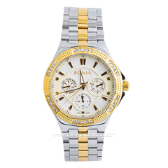 BONIA BNB10424-2112S Combination Silver Gold Dial White Stainless Steel
