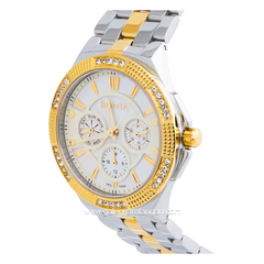 BONIA BNB10424-2112S Combination Silver Gold Dial White Stainless Steel