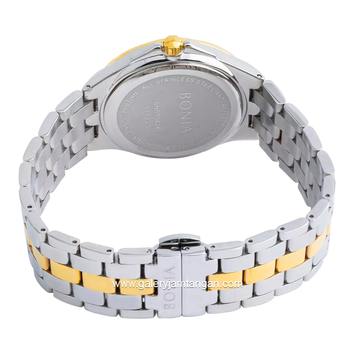 BONIA BNB10424-2112S Combination Silver Gold Dial White Stainless Steel