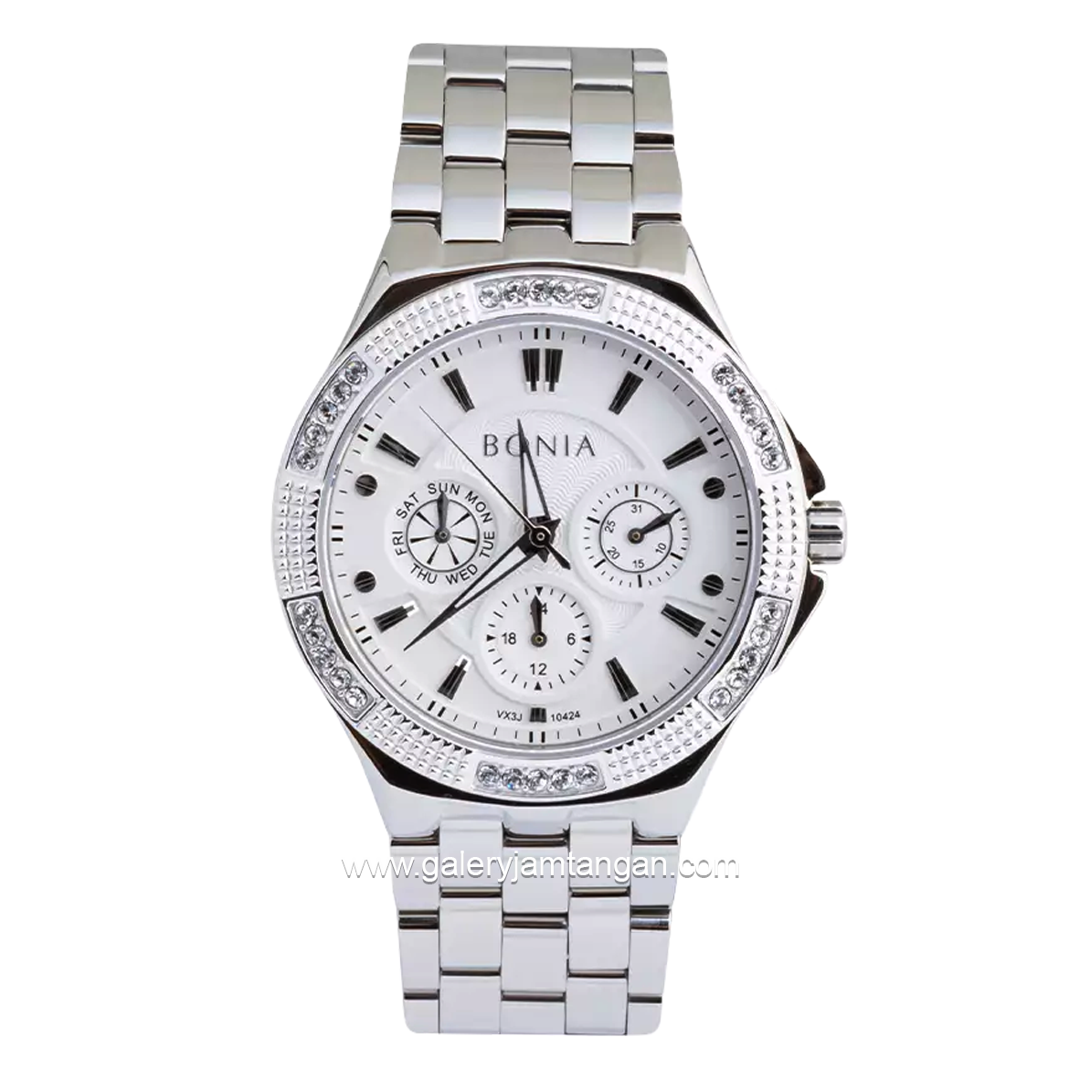 BONIA BNB10424-2312S Silver Dial White Stainless Steel