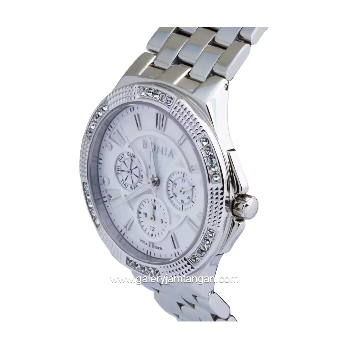 BONIA BNB10424-2312S Silver Dial White Stainless Steel