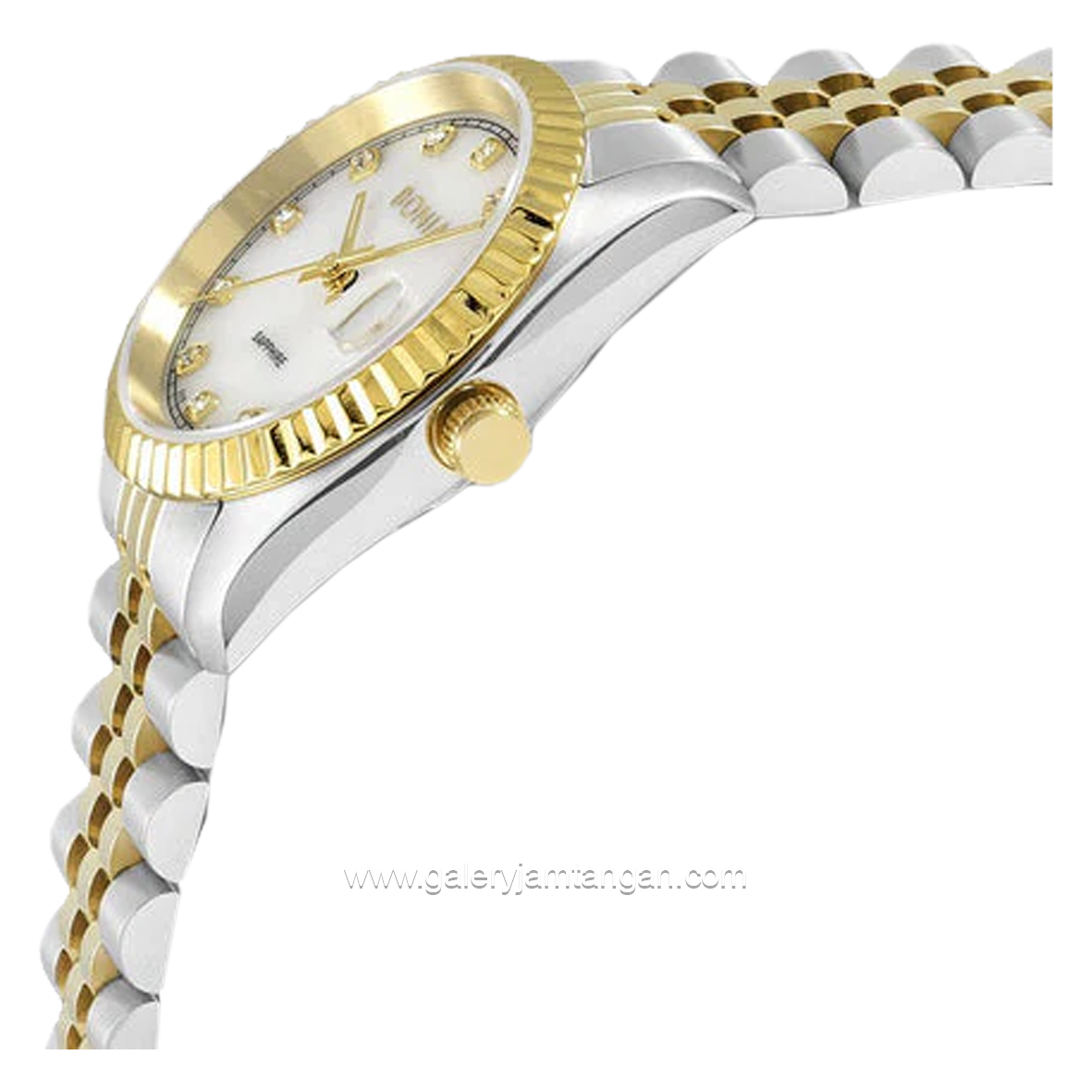 BONIA BNB10550-1157 Combination Silver Gold Dial White Stainless Steel