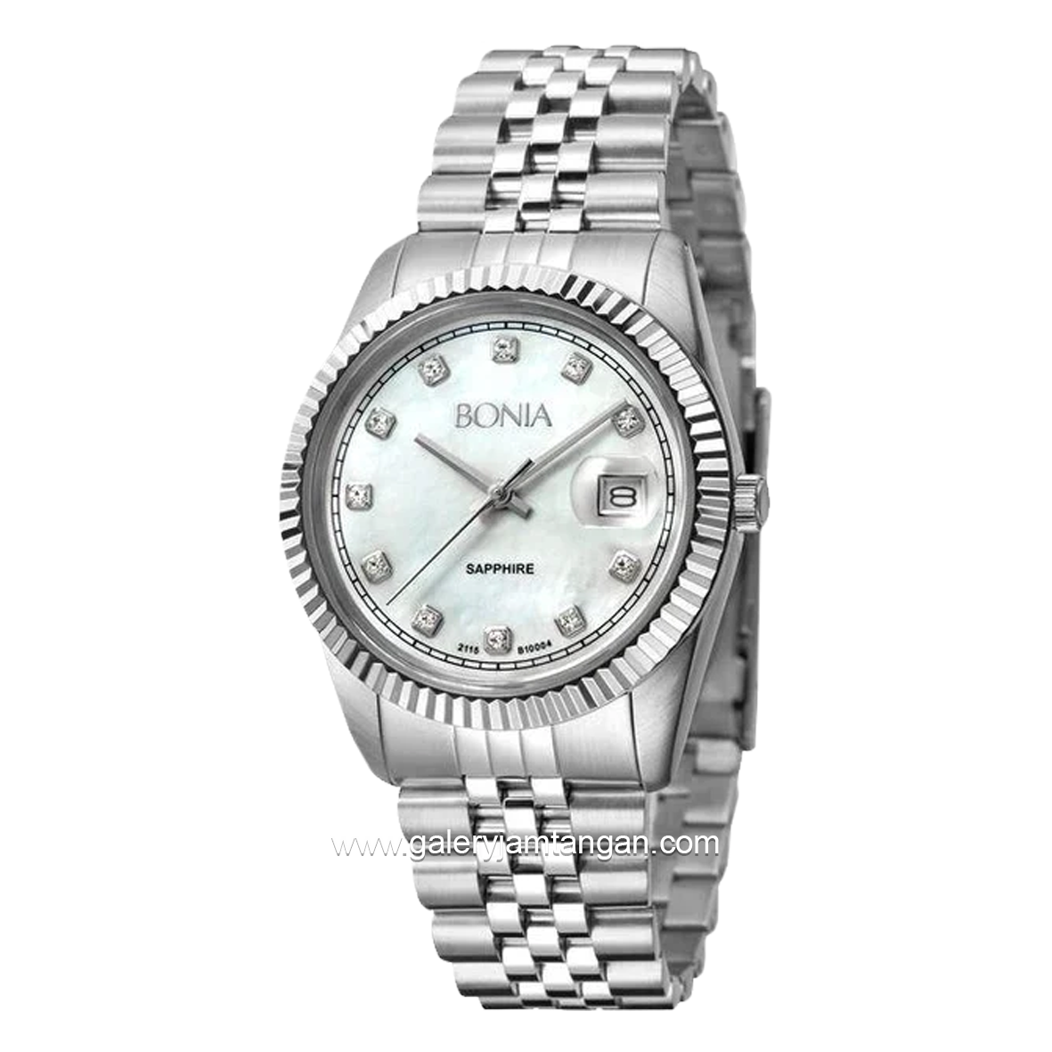 BONIA BNB10550-1357 Full Silver Dial White Stainless Steel