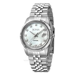 BONIA BNB10550-1357 Full Silver Dial White Stainless Steel
