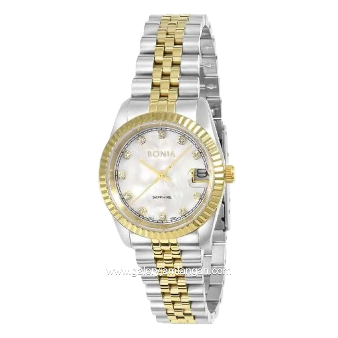 BONIA BNB10550-3157 Silver Gold Dial White Stainless Steel
