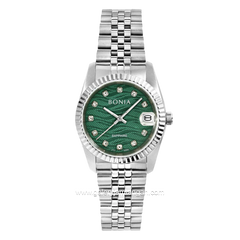 BONIA BNB10550-3307 Silver Dial Green Sapphire Crystal Stainless Steel