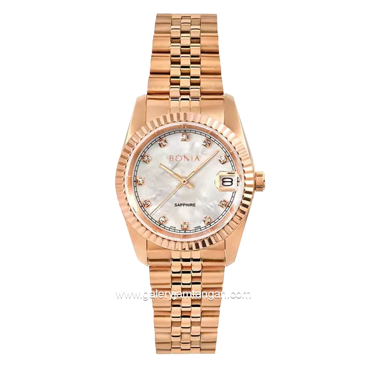 BONIA BNB10550-3557 Rosegold Sapphire Crystal Stainless Steel