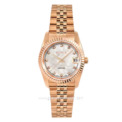 BONIA BNB10550-3557 Rosegold Sapphire Crystal Stainless Steel