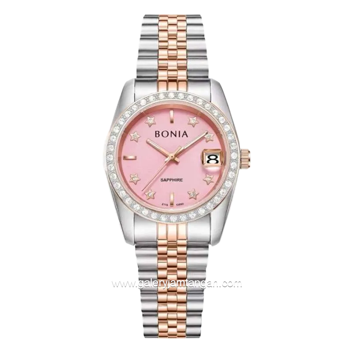 BONIA BNB10550-3679S Silver Dial Pink Stainless Steel