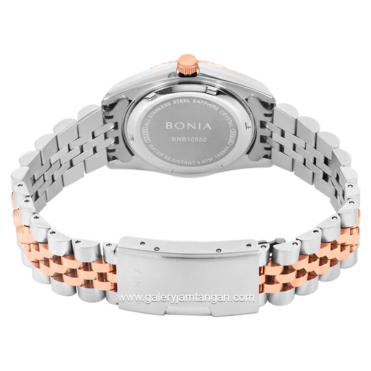 BONIA BNB10550-3687 Silver Rosegold Dial Navy Stainless Steel