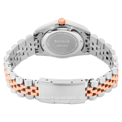 BONIA BNB10550-3687 Silver Rosegold Dial Navy Stainless Steel