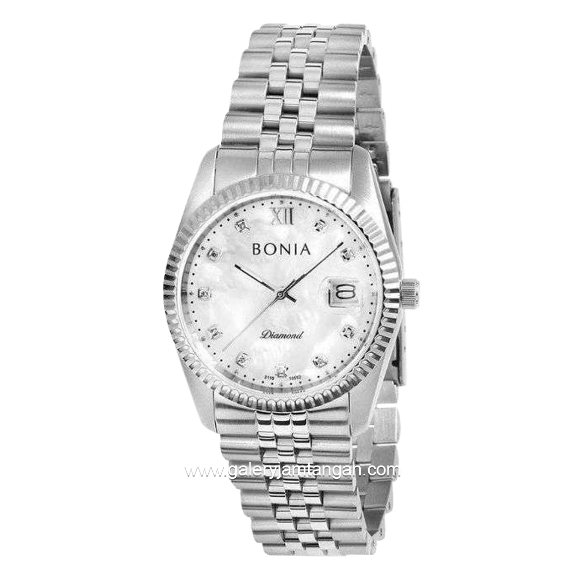 BONIA BNB10552-1353 Silver Dial White Stainless Steel