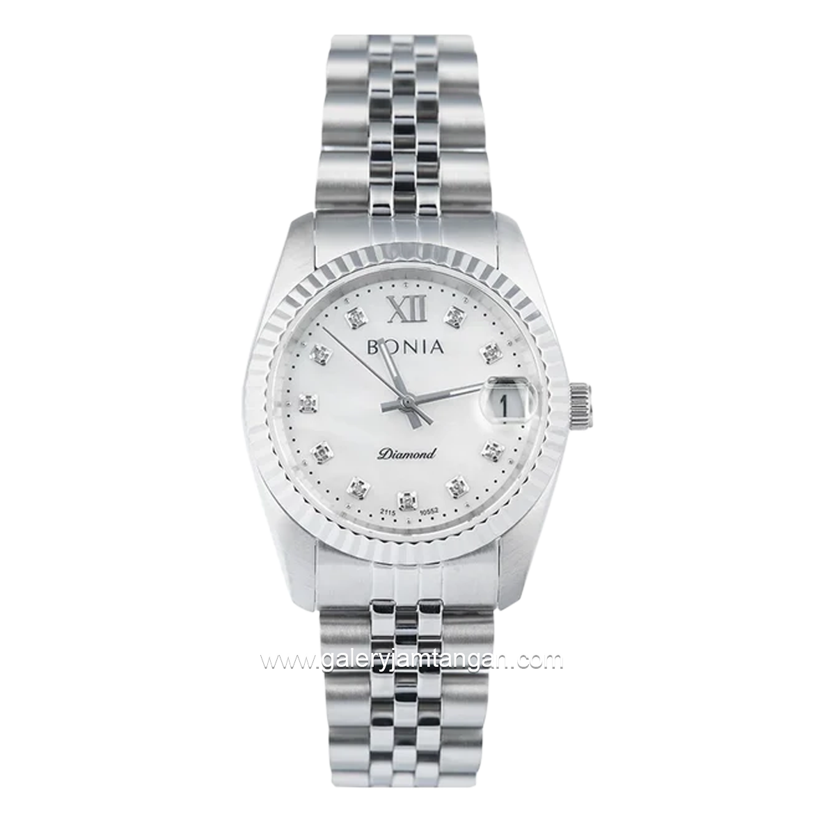 BONIA BNB10552-3353 Women's Watches Silver Dial White Stainless Steel