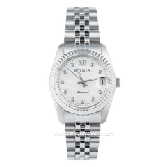 BONIA BNB10552-3353 Women's Watches Silver Dial White Stainless Steel