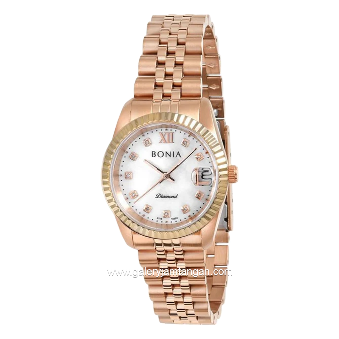 BONIA BNB10552-3553 Women's Watches Rosegold Dial White Stainless Steel