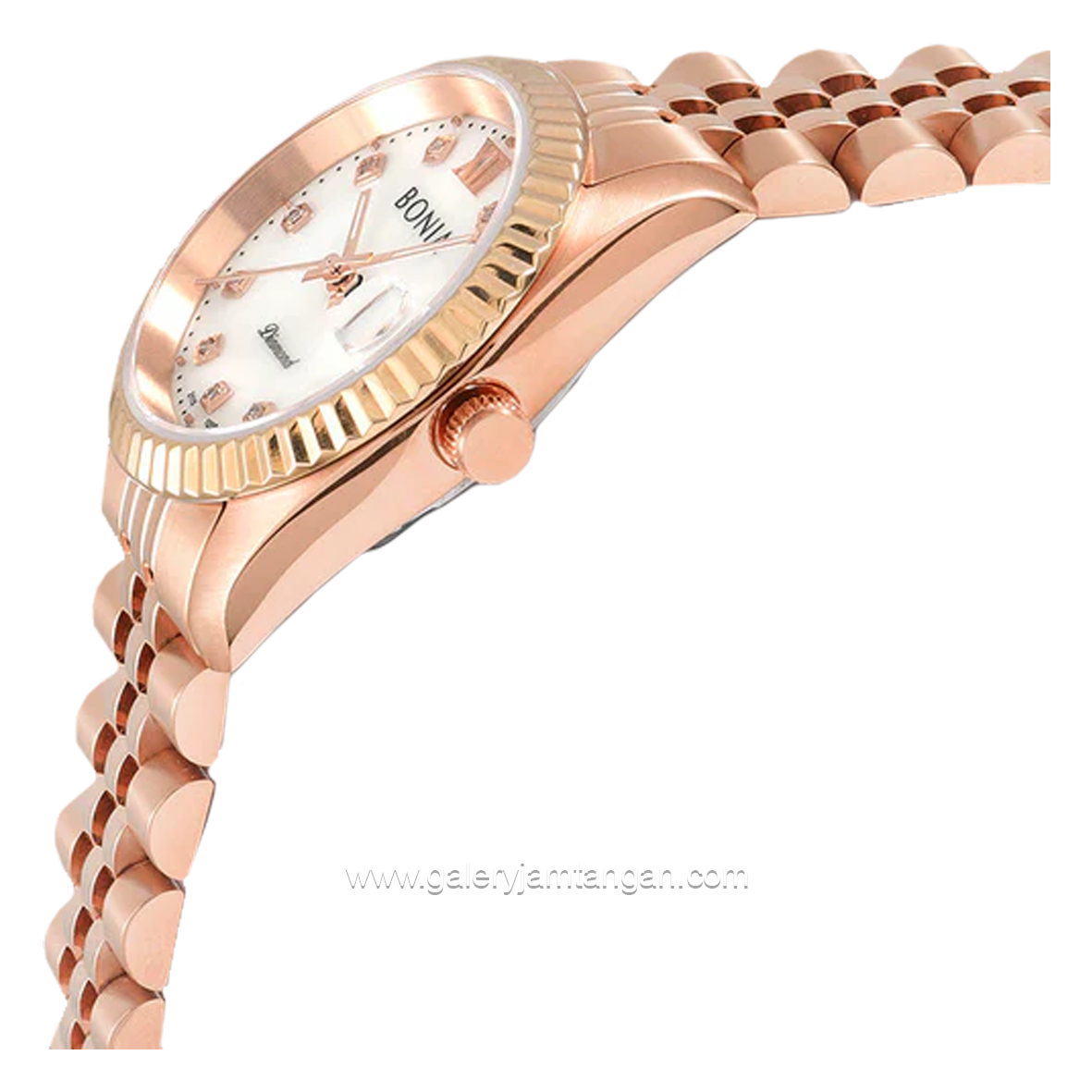 BONIA BNB10552-3553 Women's Watches Rosegold Dial White Stainless Steel