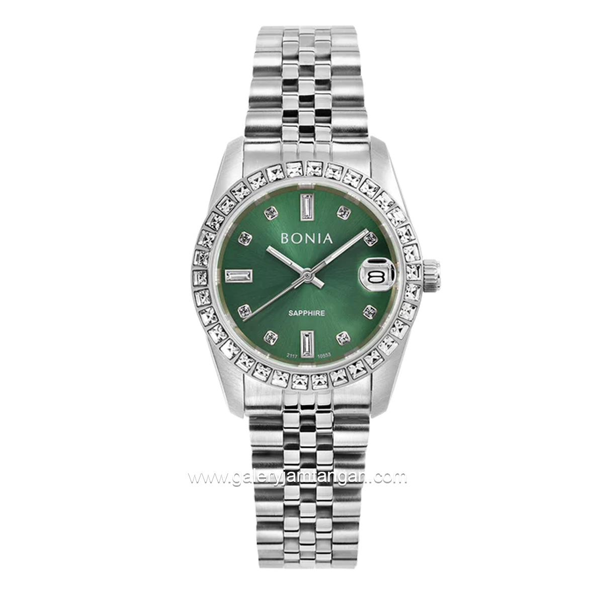 BONIA BNB10553-3397S Silver Dial Green Stainless Steel