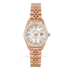 BONIA BNB10553-3557S Women's Watches Rosegold Dial White Stainless Steel