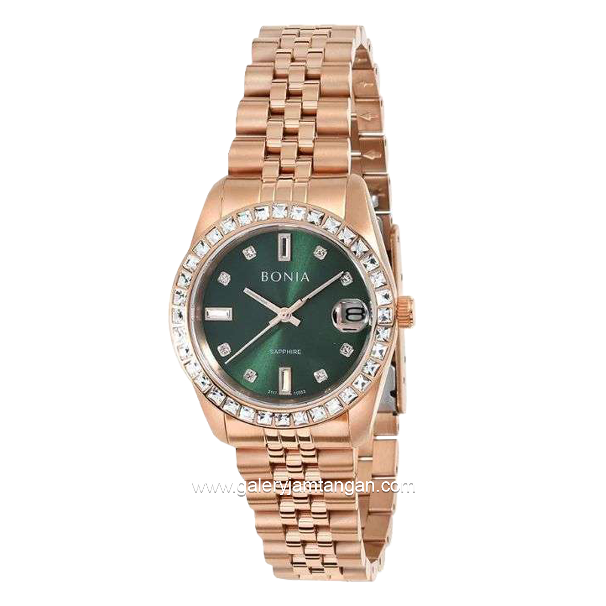 BONIA BNB10553-3597S Rosegold Dial Green Stainless Steel