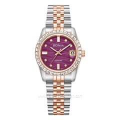 BONIA BNB10553-3607S Women's Watches Silver Dial Purple Stainless Steel
