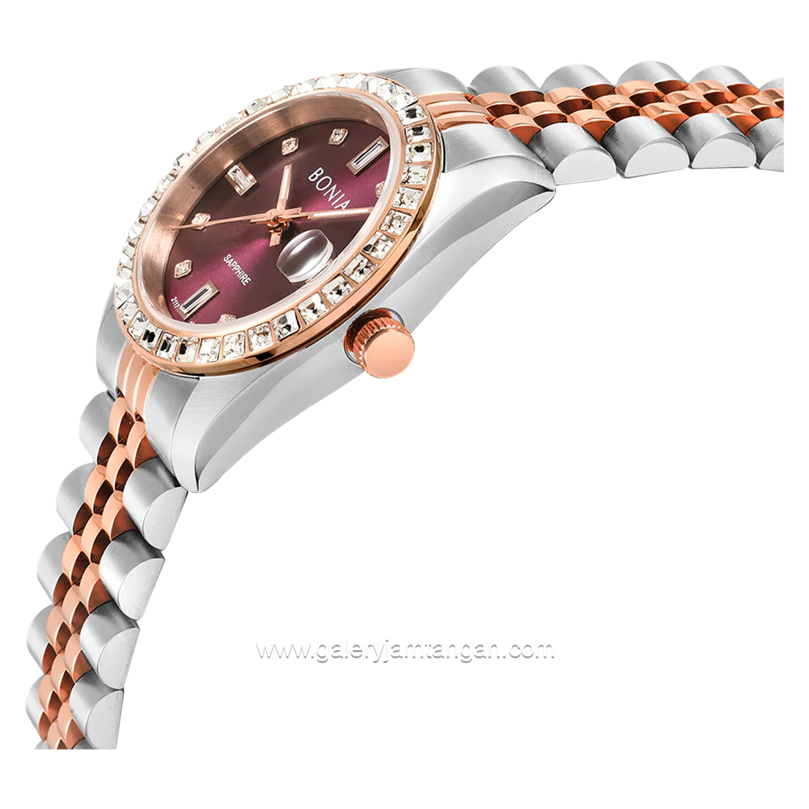 BONIA BNB10553-3607S Women's Watches Silver Dial Purple Stainless Steel