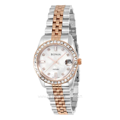 BONIA BNB10553-3657S Women's Watches Silver Rosegold Stainless Steel