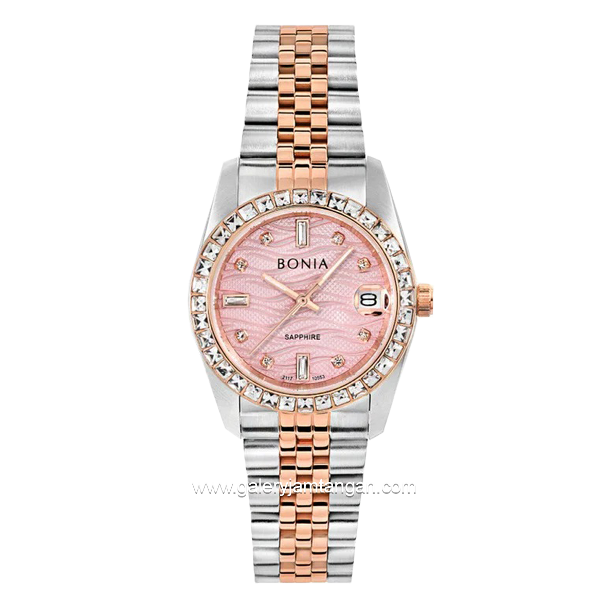 BONIA BNB10553-3677S Silver Rosegold Dial Pink Stainless Steel