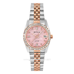 BONIA BNB10553-3677S Silver Rosegold Dial Pink Stainless Steel
