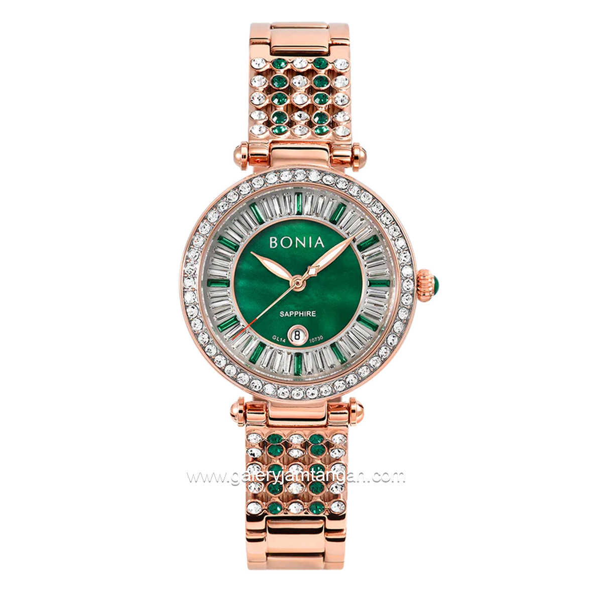 BONIA BNB10730-2597S Rosegold Sapphire Crystal Stainless Steel