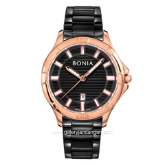 BONIA BNB10750-1032 Black Rosegold Stainless Steel