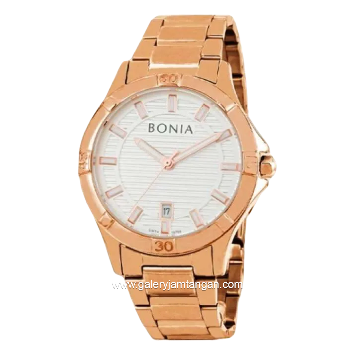 BONIA BNB10750-1512 Rosegold Dial White Stainless Steel