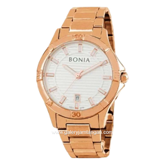 BONIA BNB10750-1512 Rosegold Dial White Stainless Steel