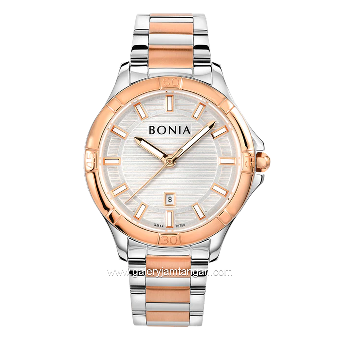 BONIA BNB10750-1612 Silver Rosegold Stainless Steel