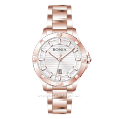 BONIA BNB10750-2512 Rosegold Dial White Stainless Steel