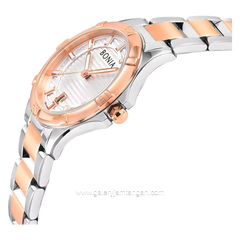 BONIA BNB10750-2612 Silver Rosegold Dial White Stainless Steel