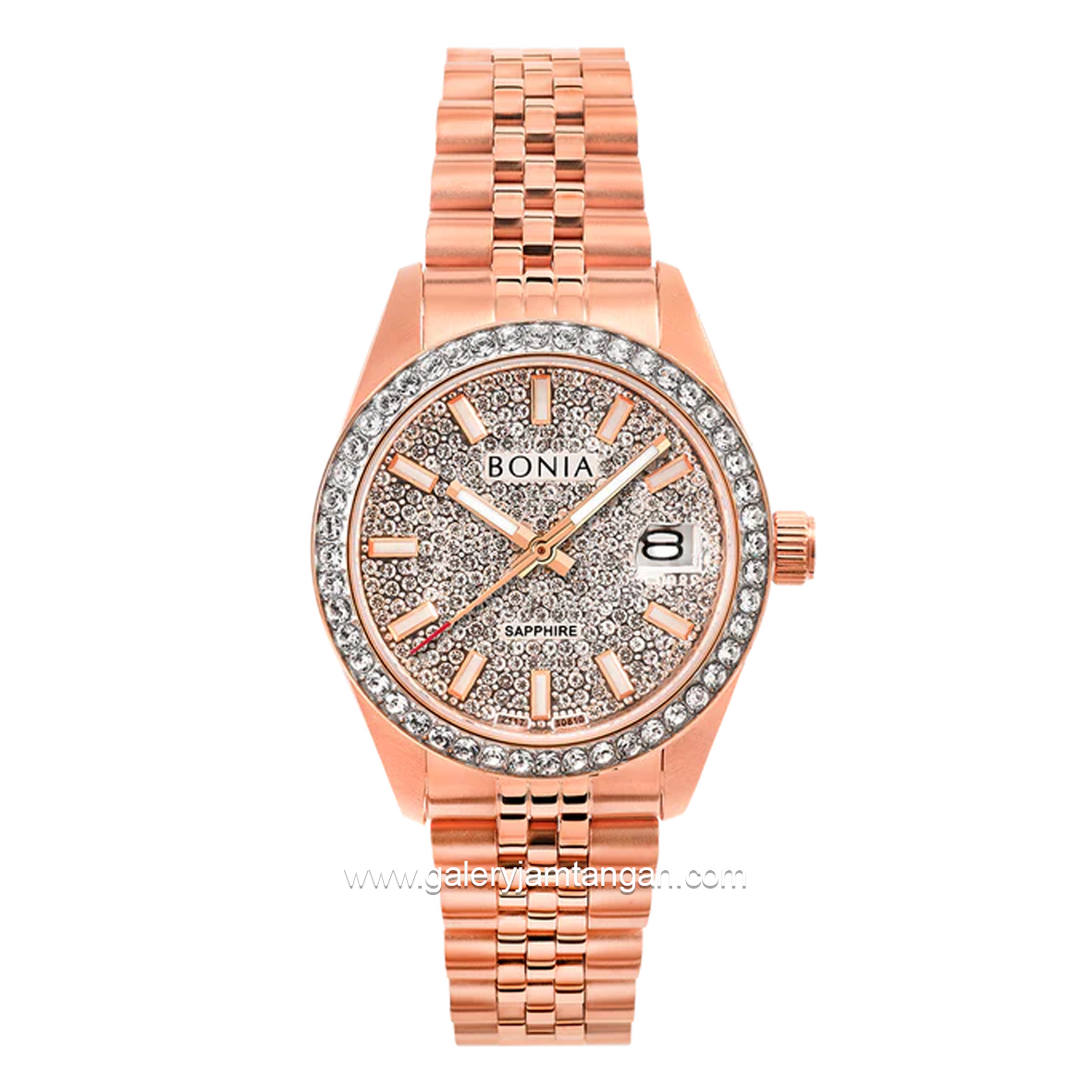 BONIA BNB10810-2512S Full Rosegold Dial Silver Stainless Steel