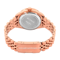 BONIA BNB10810-2512S Full Rosegold Dial Silver Stainless Steel