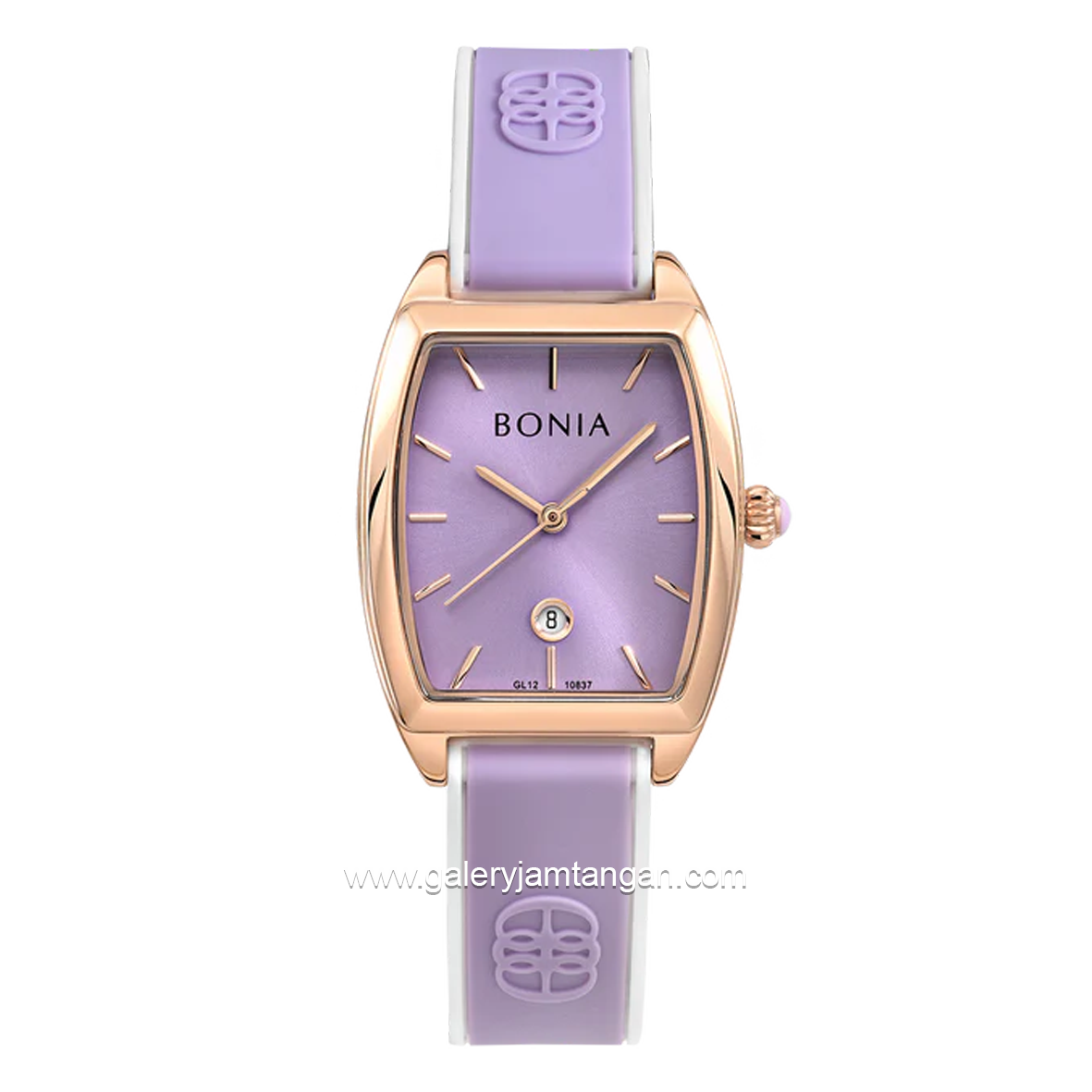 BONIA BNB10837-2502 Purple Rosegold Rubber Strap