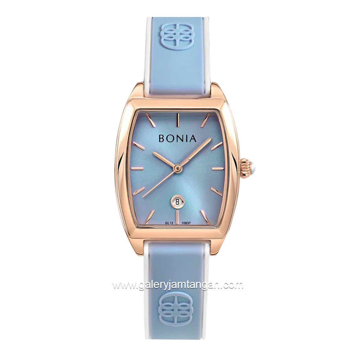BONIA BNB10837-2582 Blue Rosegold Rubber Strap
