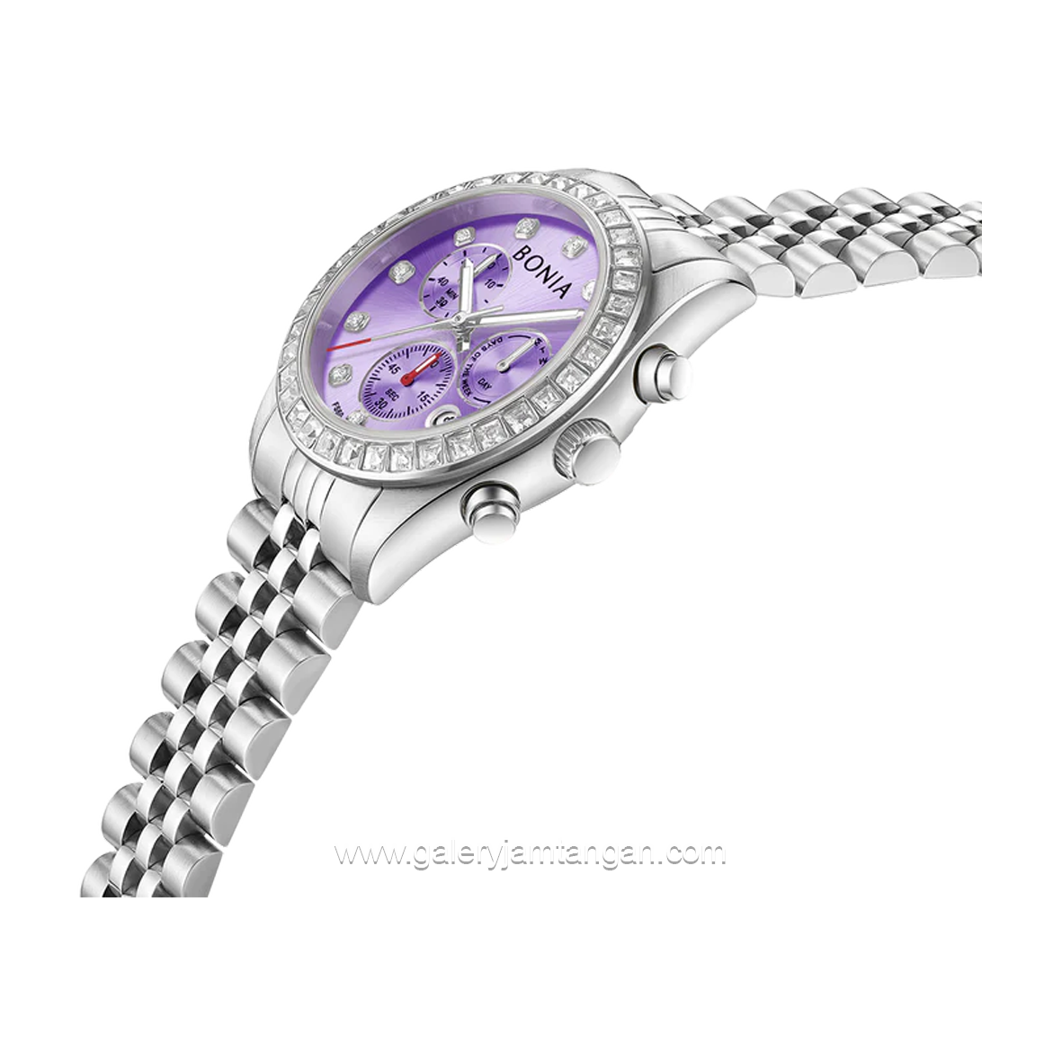 BONIA BNB10842-2307S Silver Dial Purple Stainless Steel