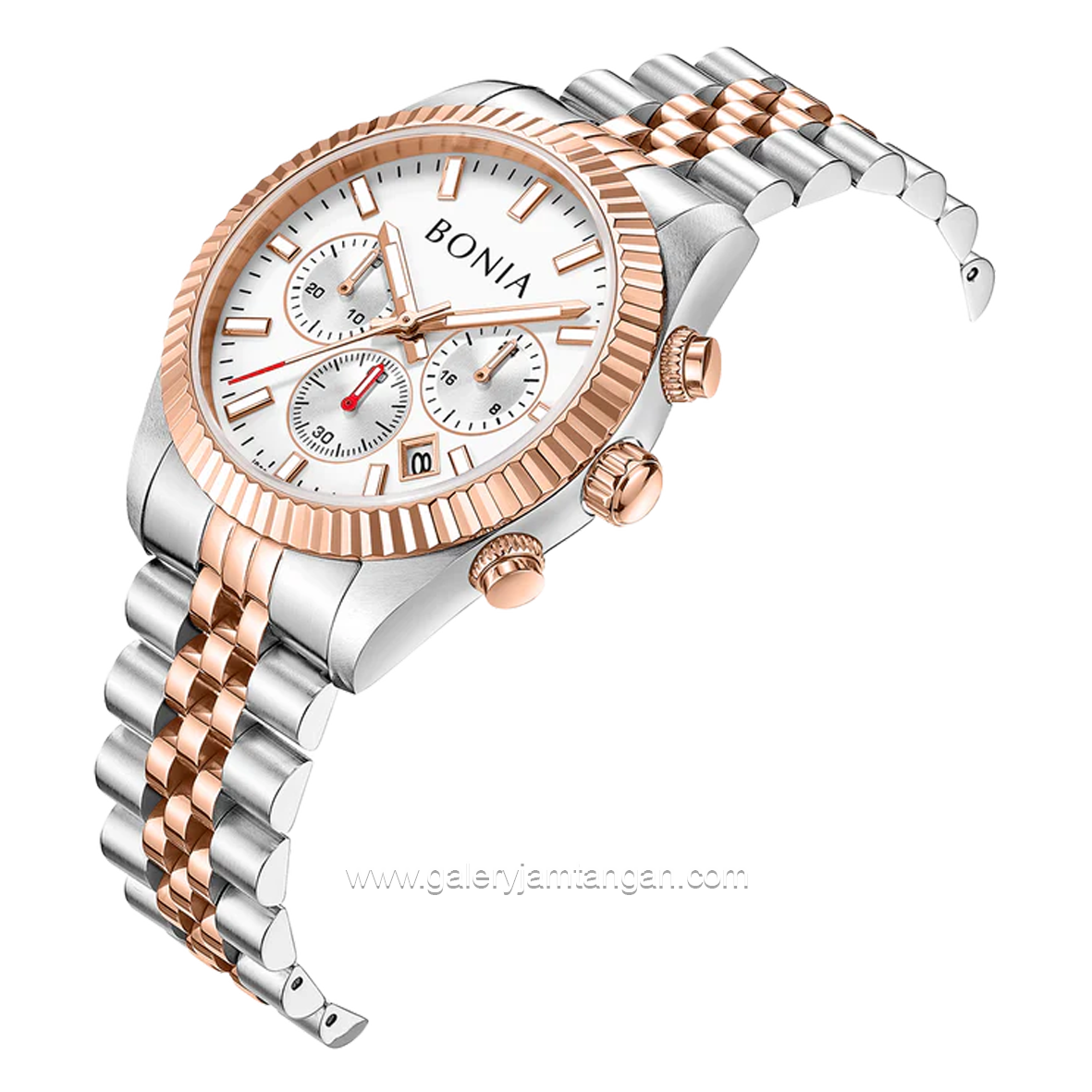 BONIA BNB10845-1612C Chronograph Silver Rosegold Stainless Steel