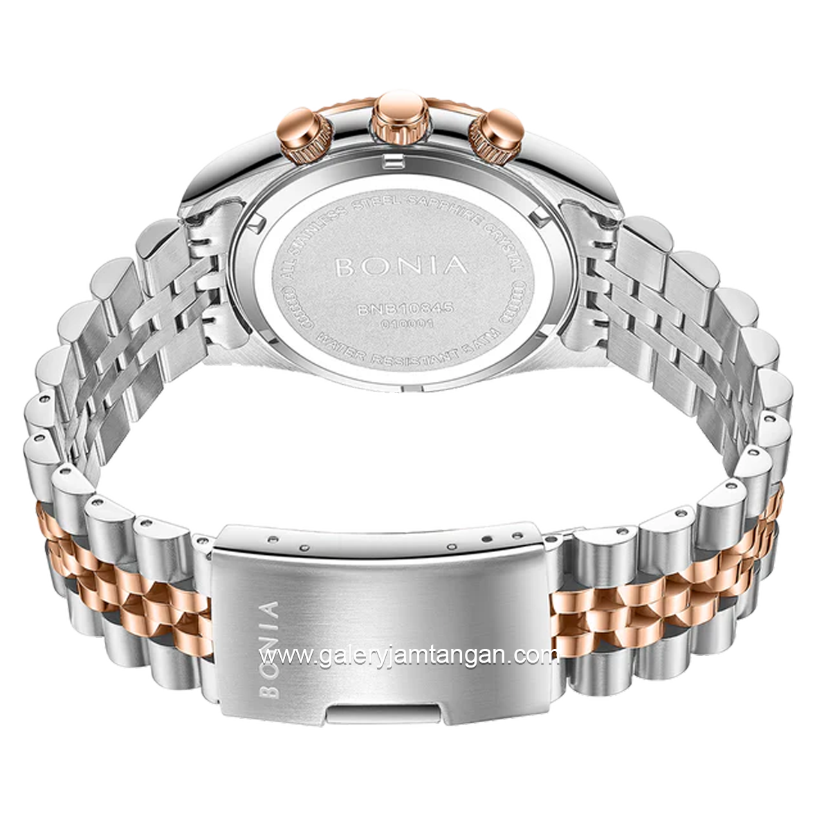 BONIA BNB10845-1612C Chronograph Silver Rosegold Stainless Steel
