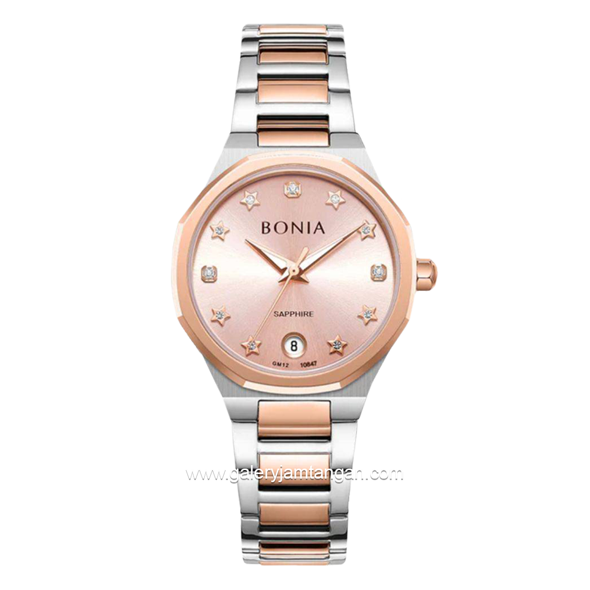 BONIA BNB10847-2679 Silver Rosegold Stainless Steel